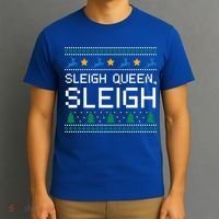 Sleigh Queen Sleigh Christmas Inspirational Xmas Gift T-Shirt thumb 3