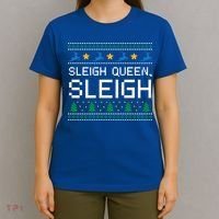 Sleigh Queen Sleigh Christmas Inspirational Xmas Gift T-Shirt thumb 4