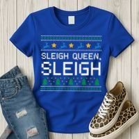Sleigh Queen Sleigh Christmas Inspirational Xmas Gift Women's T-Shirt thumb 3