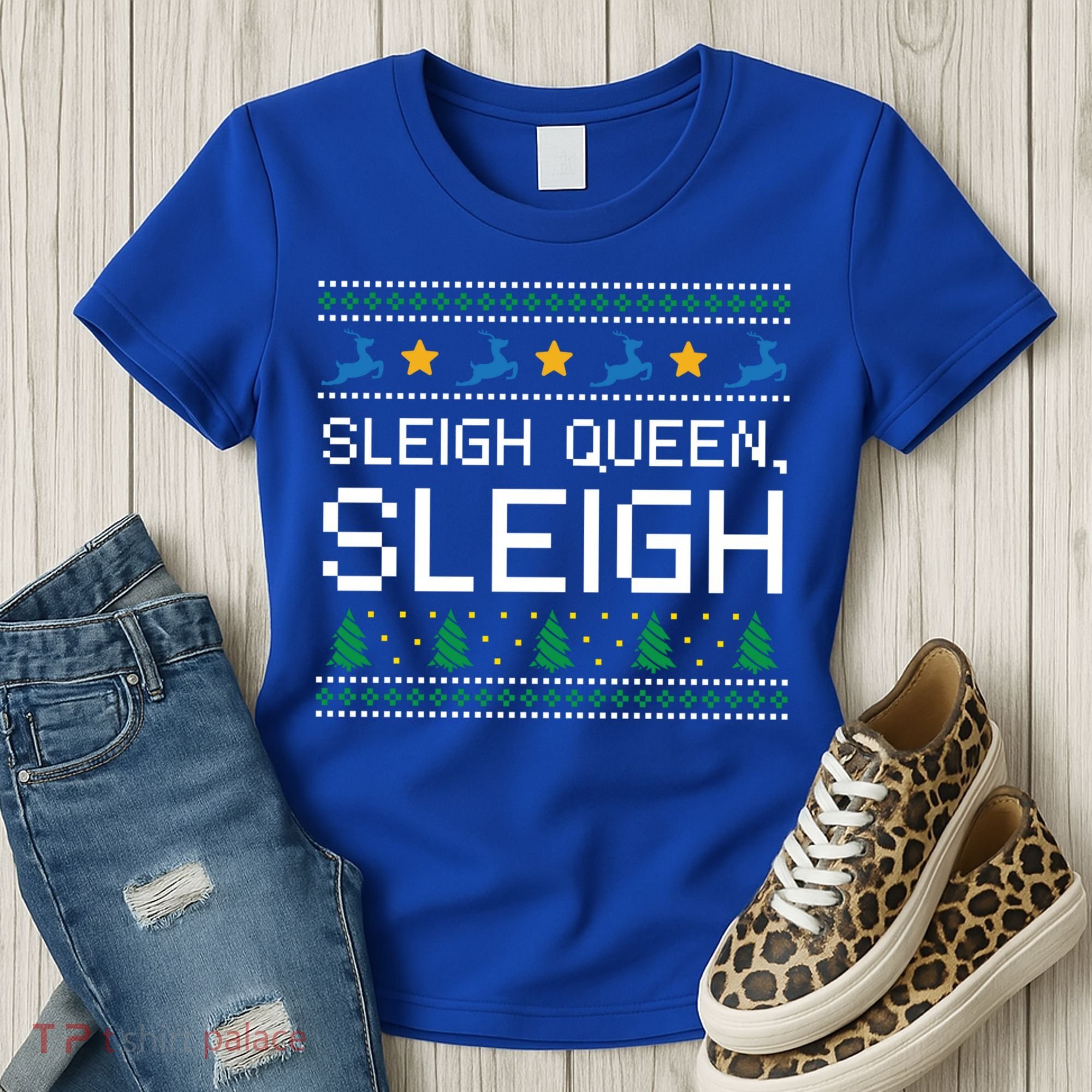 Sleigh Queen Sleigh Christmas Inspirational Xmas Gift Women's T-Shirt