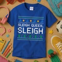 Sleigh Queen Sleigh Christmas Inspirational Xmas Gift Kids T-Shirt thumb 3