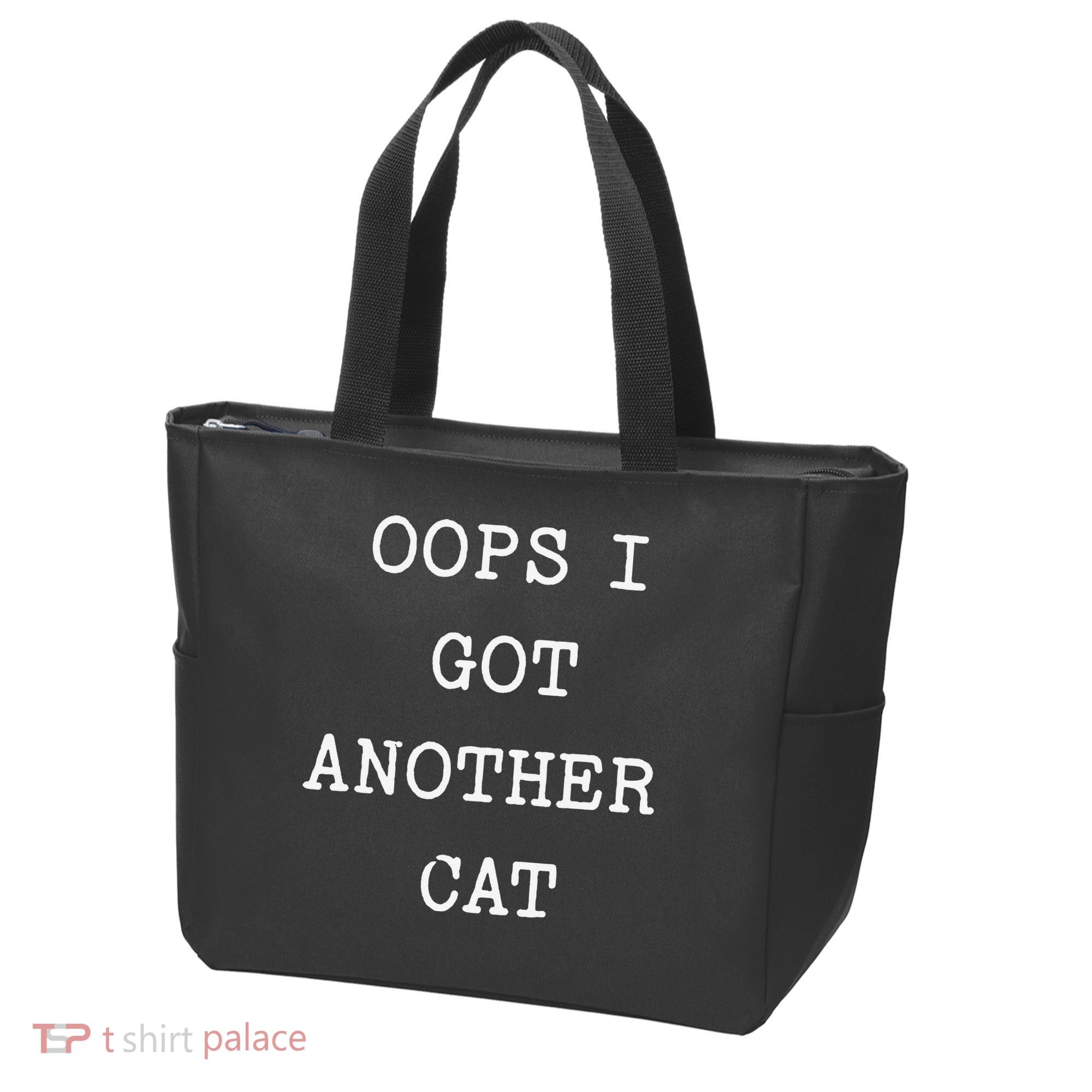 Sarcastic Quote Saying Gift Oops I Got Another Cat Mom Tote Bag