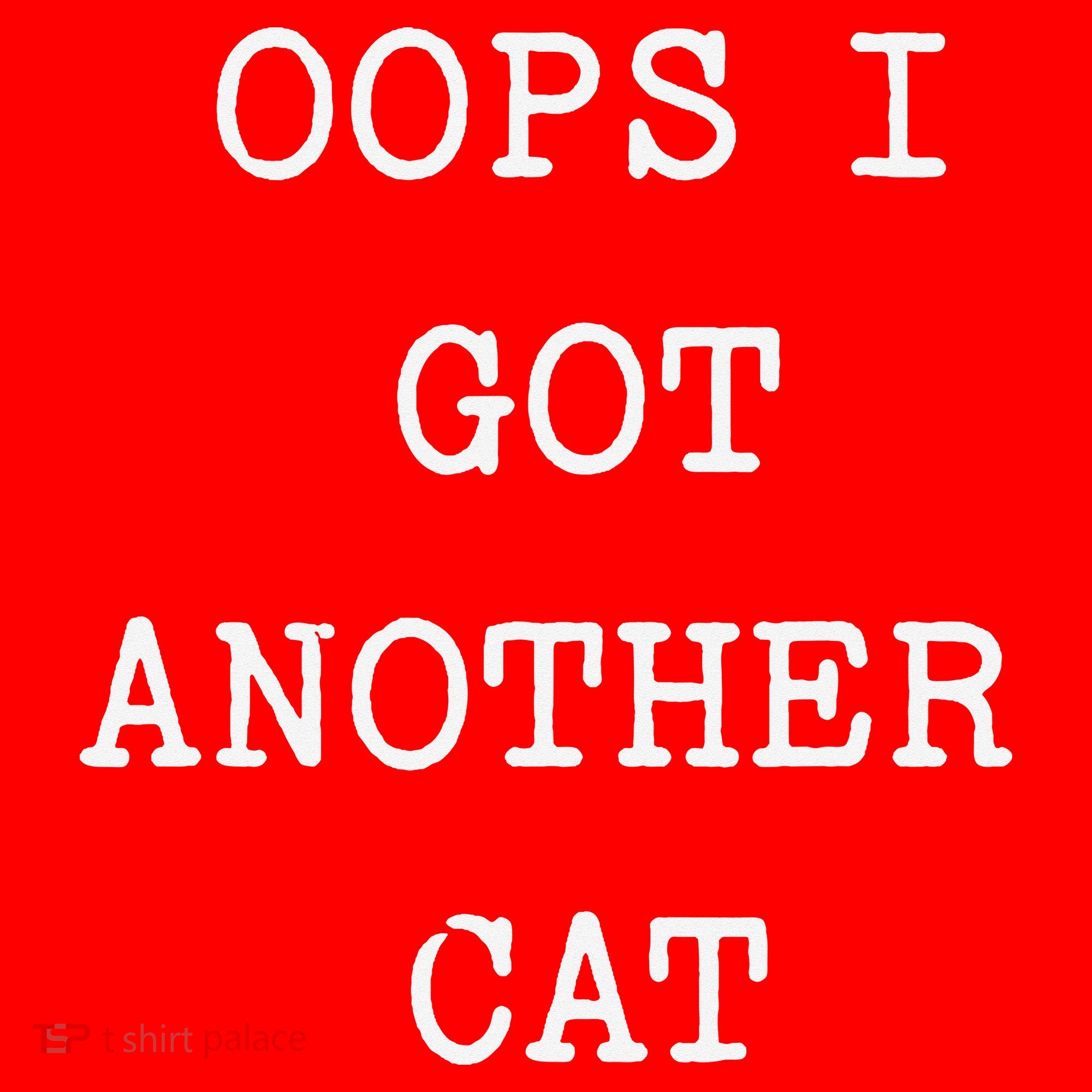 Sarcastic Quote Saying Gift Oops I Got Another Cat Mom Santa Hat