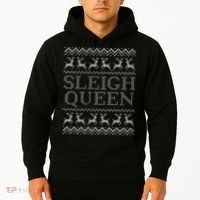 Sleigh Queen Ugly Christmas Sweater Funny Hoodie thumb 2