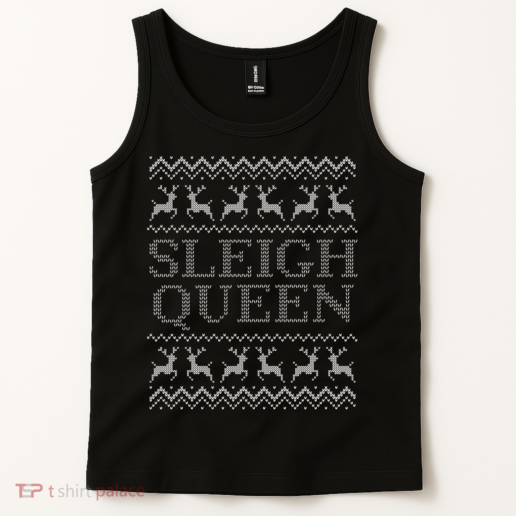 Sleigh Queen Ugly Christmas Sweater Funny Tank Top