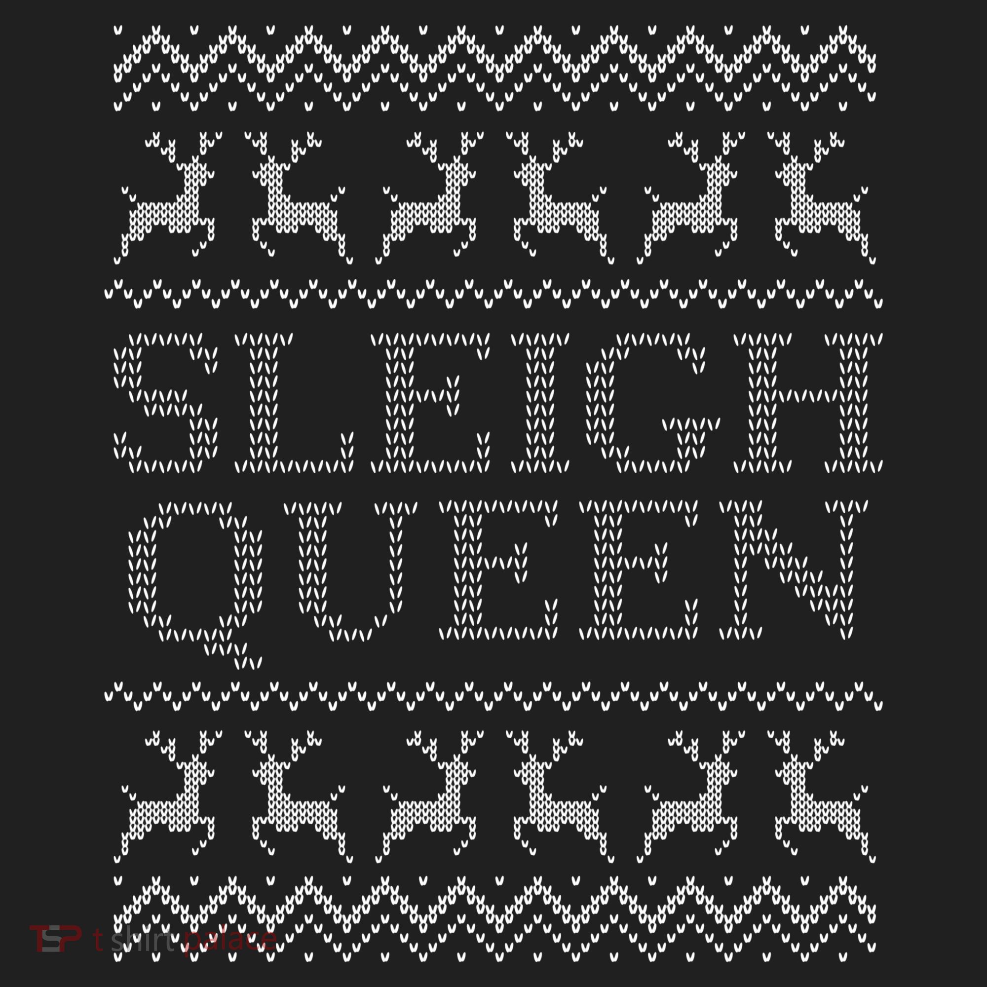 Sleigh Queen Ugly Christmas Sweater Funny Golf Towel