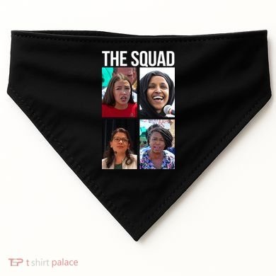 Squad AOC Rashida Tlaib Ilhan Omar Ayanna Pressley USA-Made Doggie Bandana