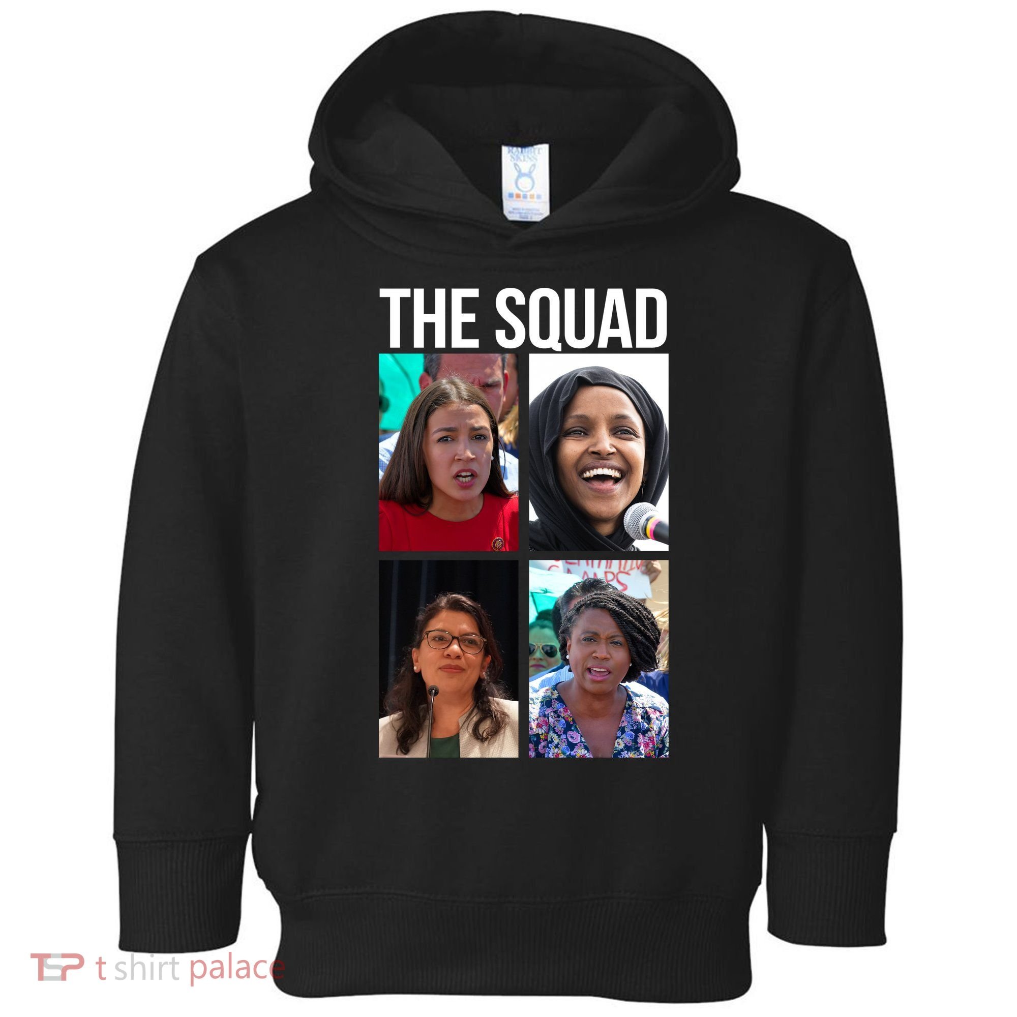 Squad AOC Rashida Tlaib Ilhan Omar Ayanna Pressley Toddler Hoodie