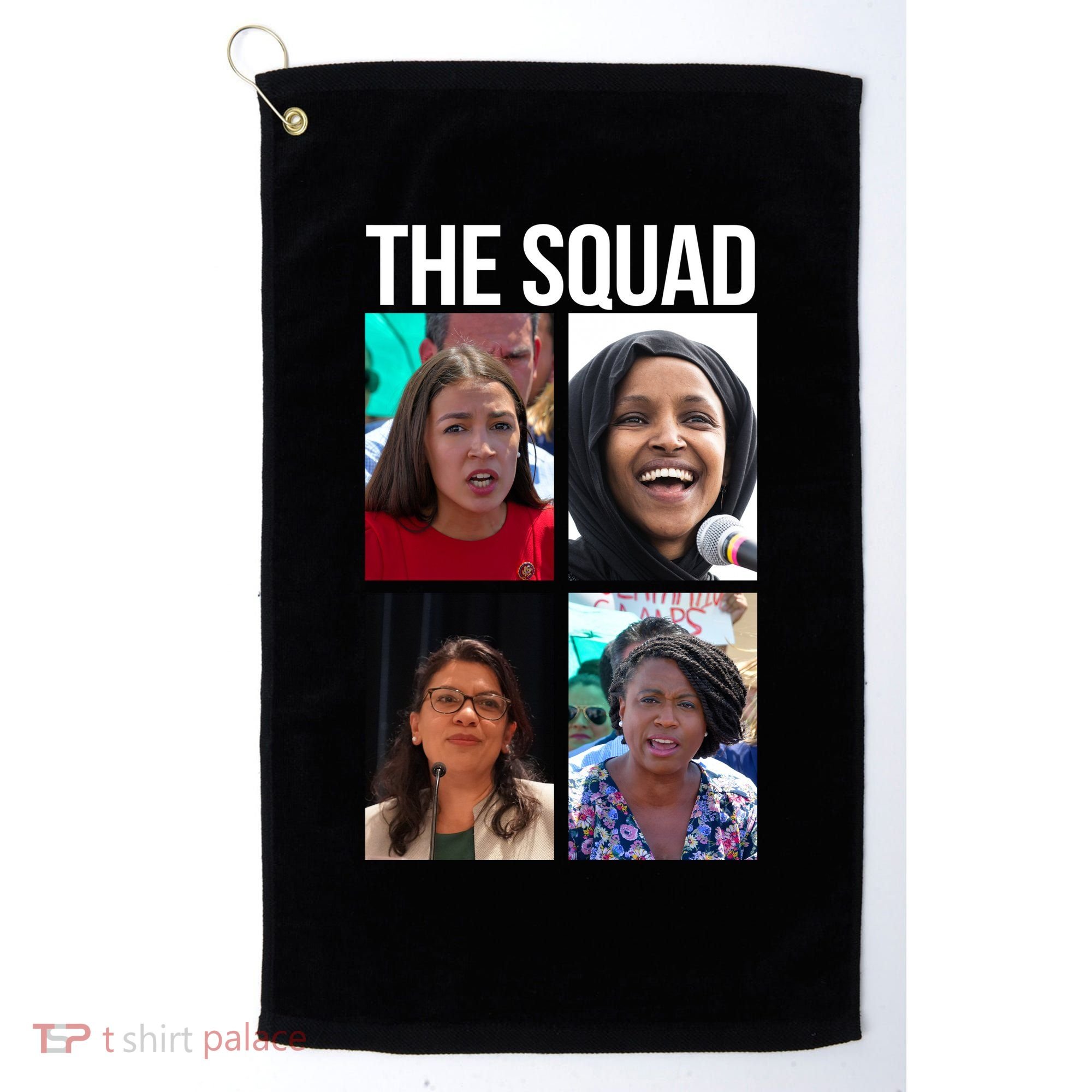 Squad AOC Rashida Tlaib Ilhan Omar Ayanna Pressley Golf Towel