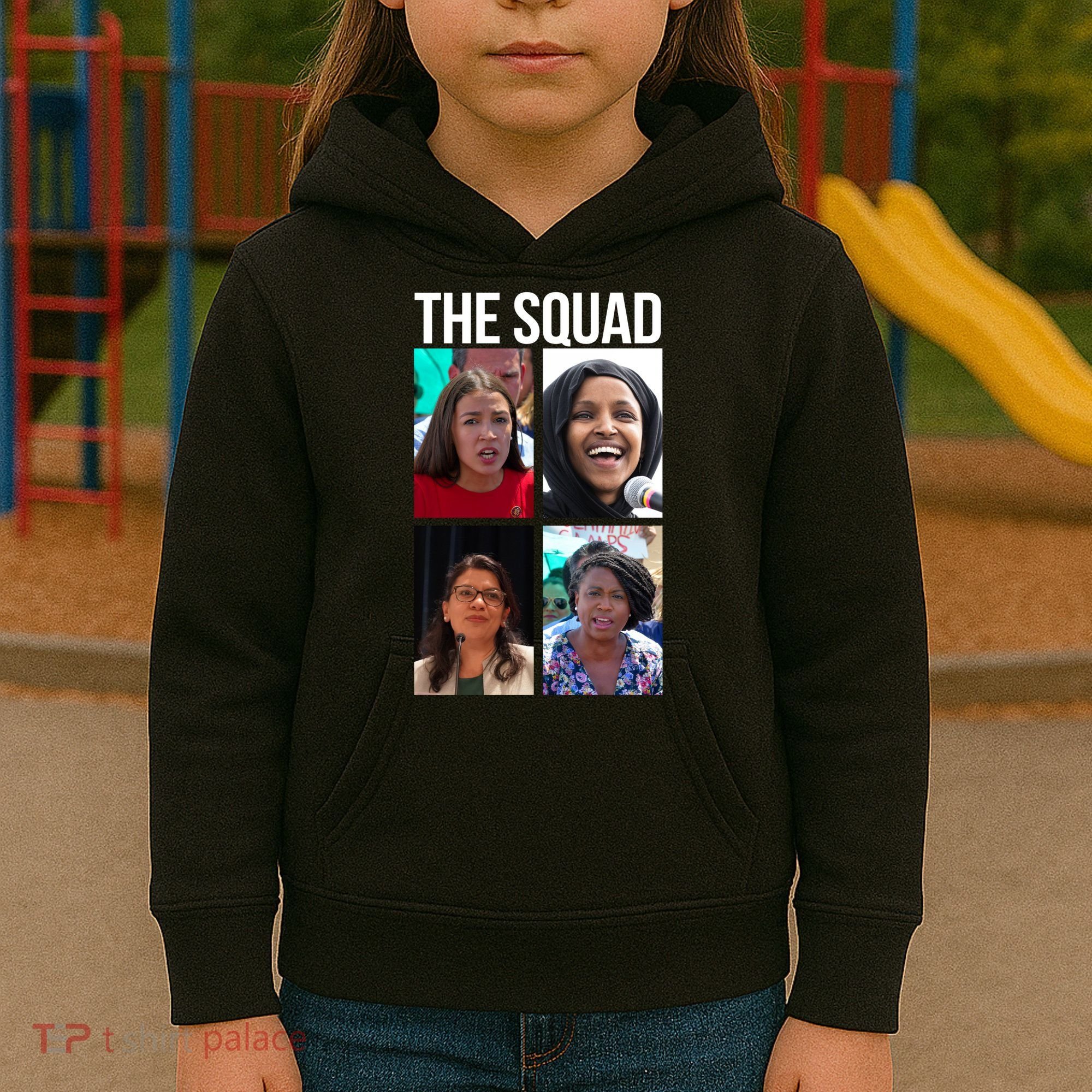 Squad AOC Rashida Tlaib Ilhan Omar Ayanna Pressley Kids Hoodie
