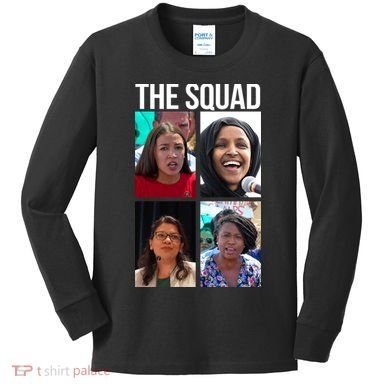 Squad AOC Rashida Tlaib Ilhan Omar Ayanna Pressley Kids Long Sleeve Shirt