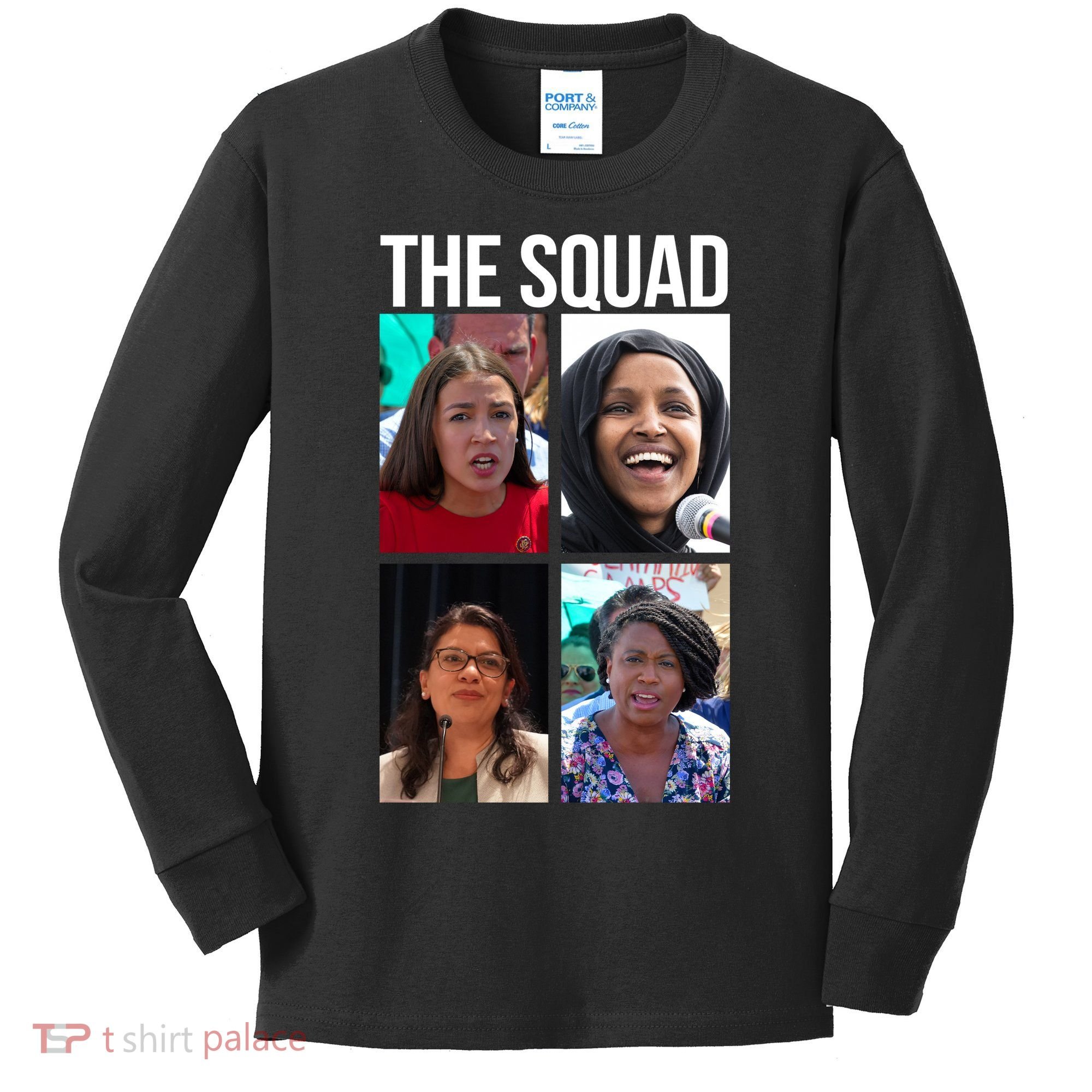 Squad AOC Rashida Tlaib Ilhan Omar Ayanna Pressley Kids Long Sleeve Shirt