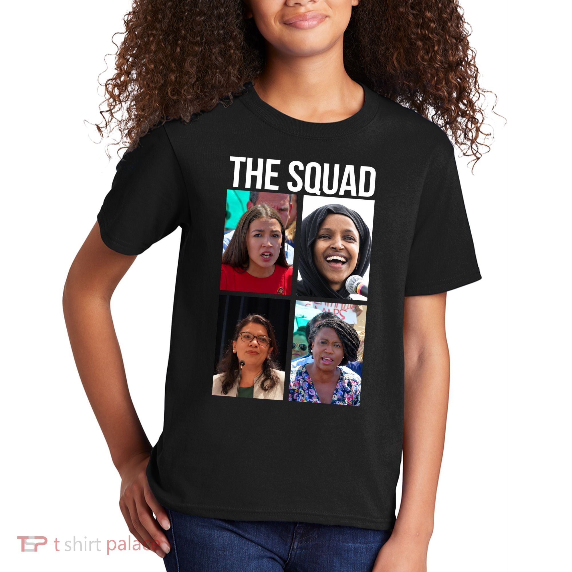 Squad AOC Rashida Tlaib Ilhan Omar Ayanna Pressley Kids T-Shirt