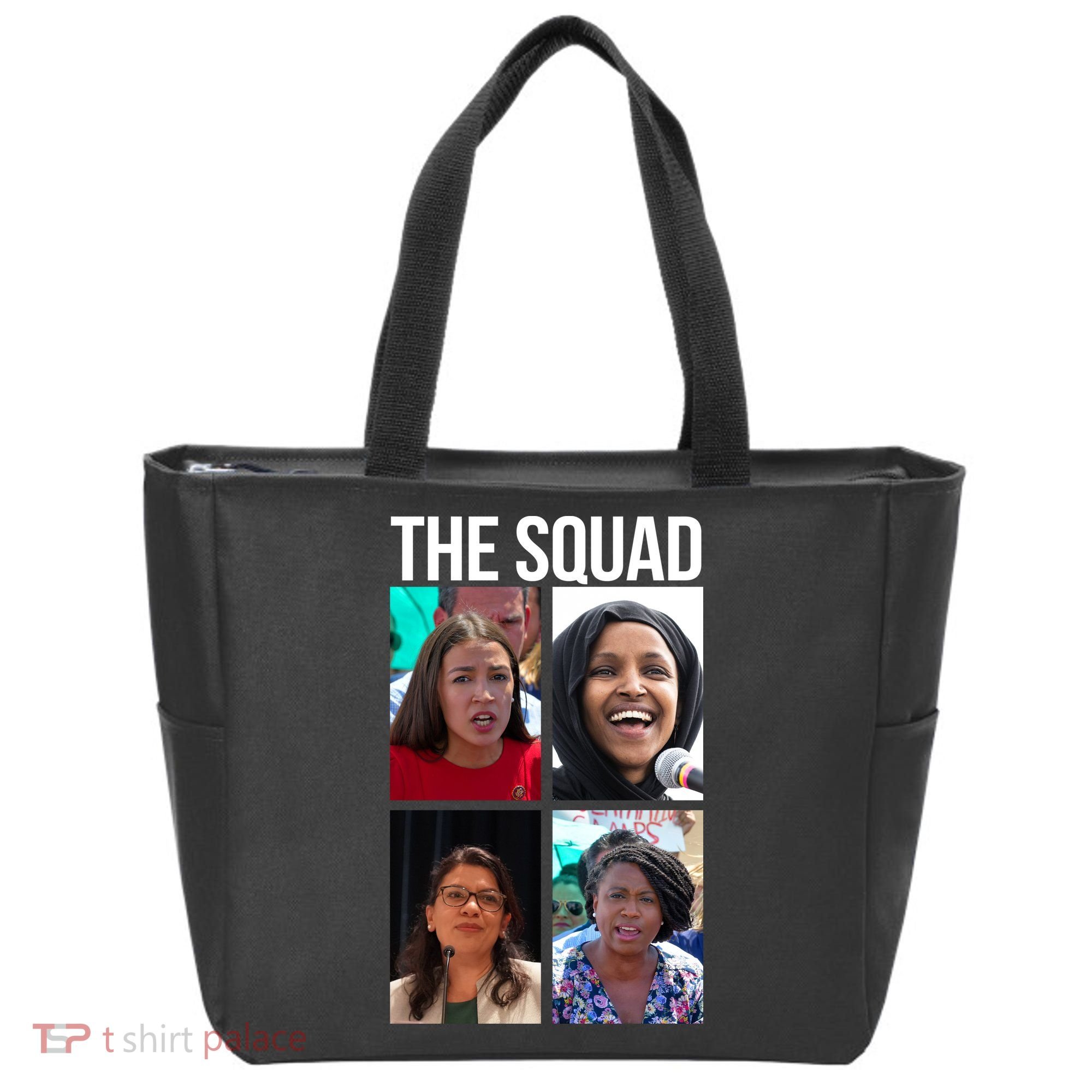 Squad AOC Rashida Tlaib Ilhan Omar Ayanna Pressley Tote Bag