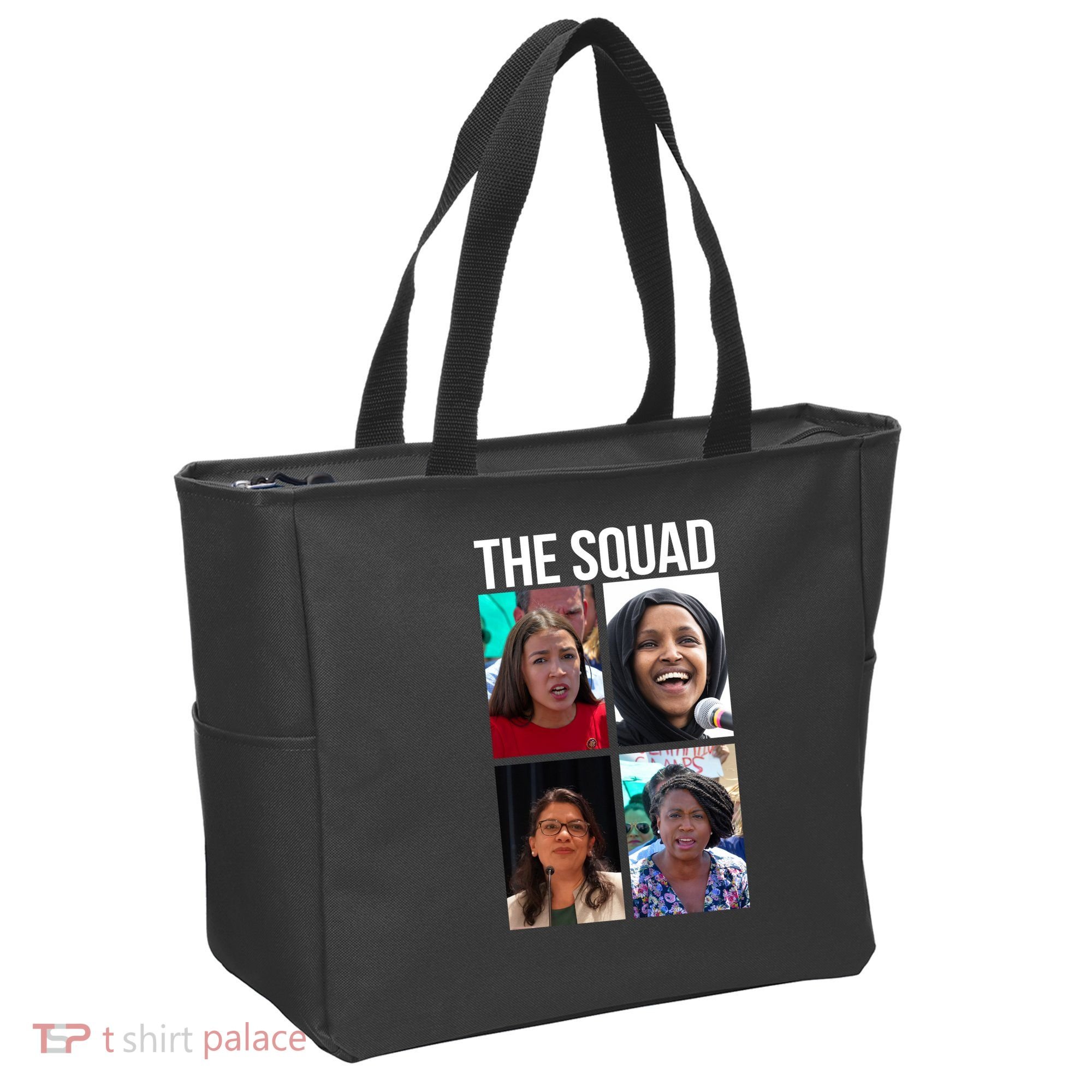 Squad AOC Rashida Tlaib Ilhan Omar Ayanna Pressley Tote Bag