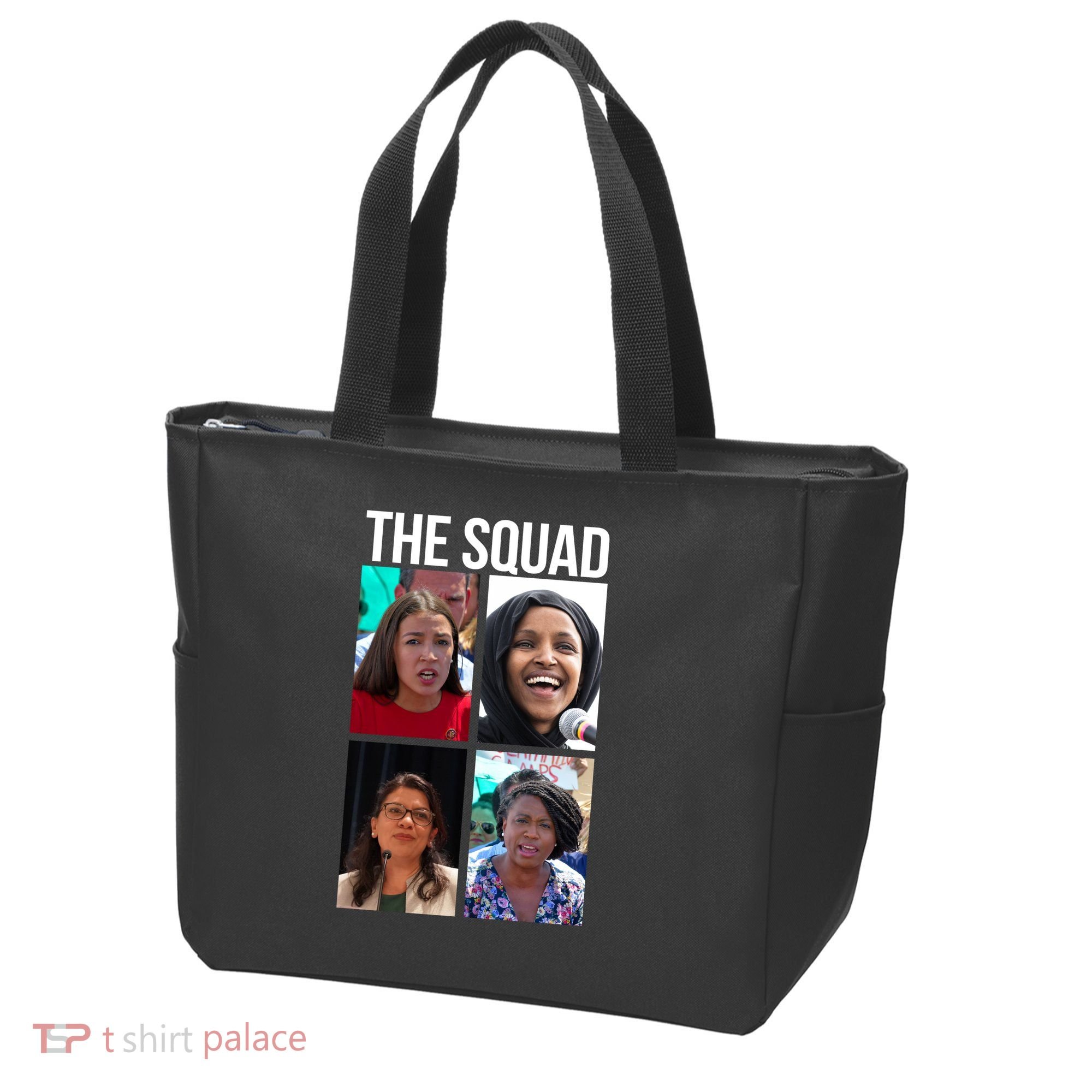 Squad AOC Rashida Tlaib Ilhan Omar Ayanna Pressley Tote Bag