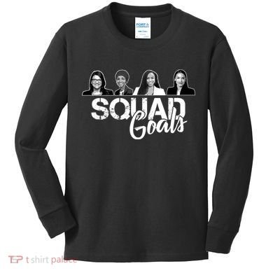 Squad Goals Tlaib Ocasio Cortez Pressley House Kids Long Sleeve Shirt
