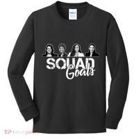 Squad Goals Tlaib Ocasio Cortez Pressley House Kids Long Sleeve Shirt thumb 0