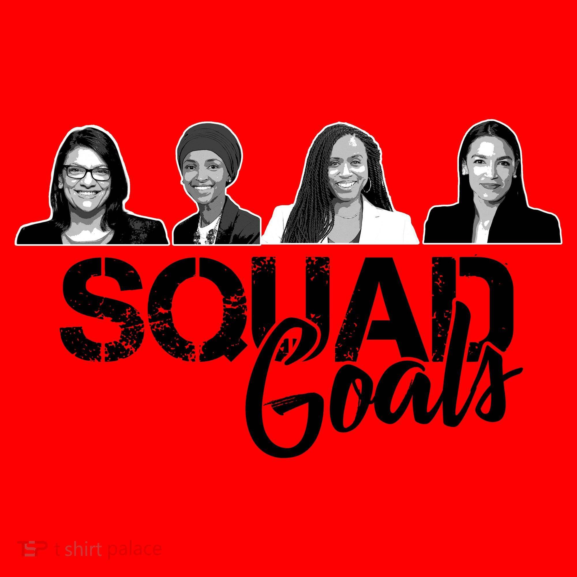 Squad Goals Tlaib Ocasio Cortez Pressley House Santa Hat