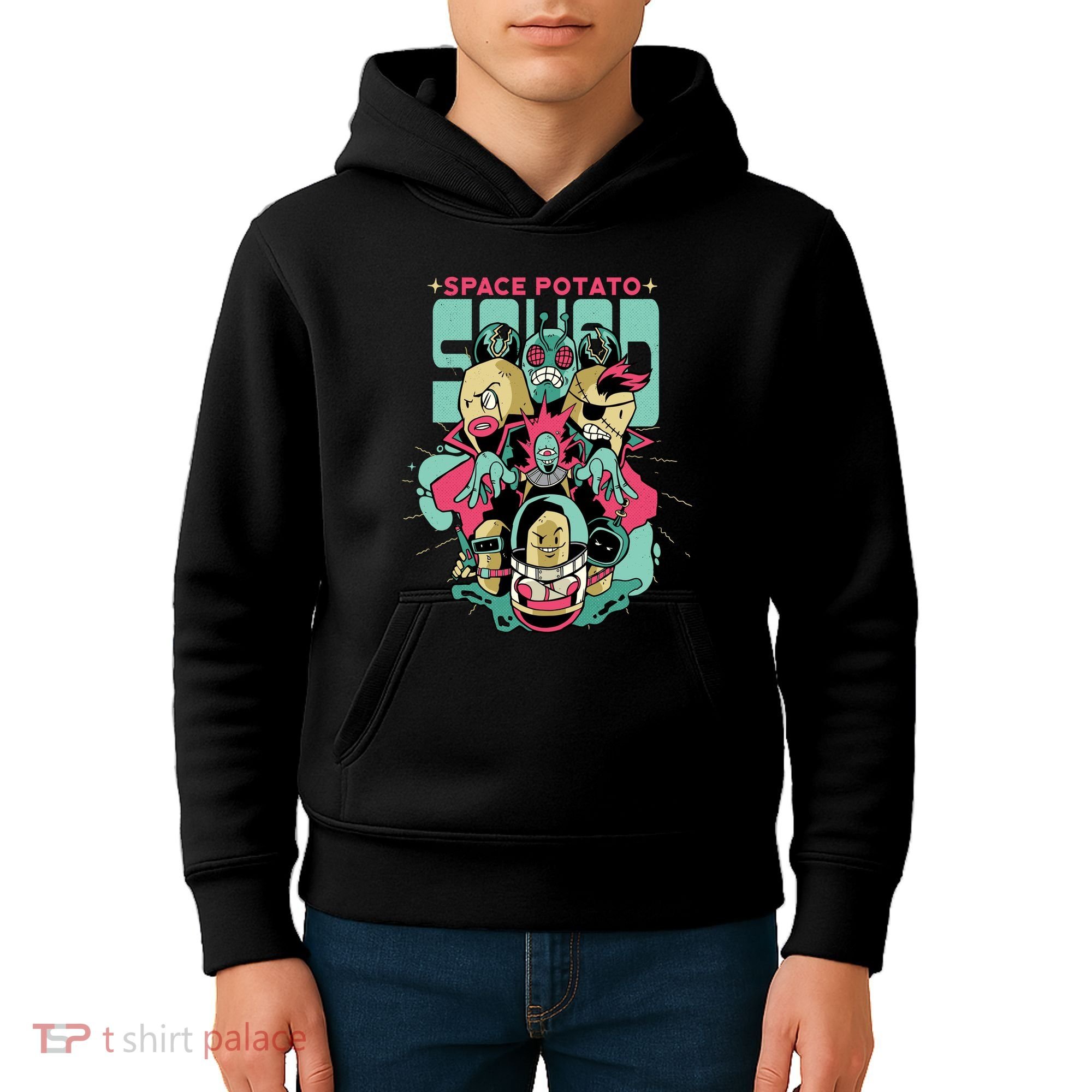Squad Superhero Space Potato Kids Hoodie