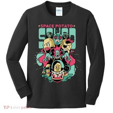 Squad Superhero Space Potato Kids Long Sleeve Shirt