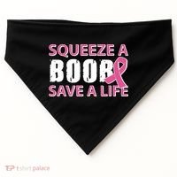 Squeeze A Boob Save A Life USA-Made Doggie Bandana thumb 0