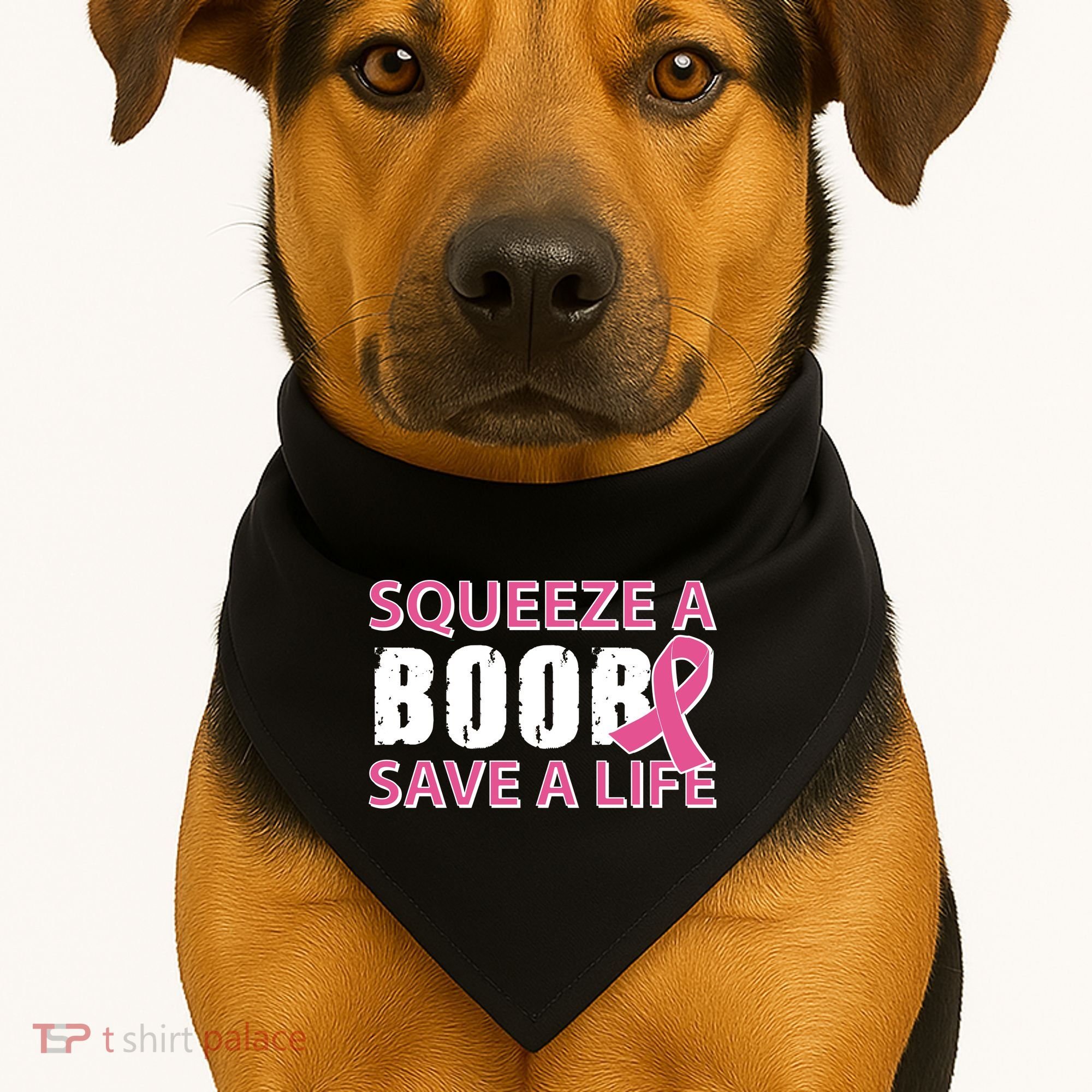 Squeeze A Boob Save A Life USA-Made Doggie Bandana