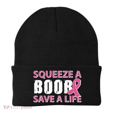 Squeeze A Boob Save A Life Beanie