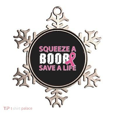 Squeeze A Boob Save A Life Ornament