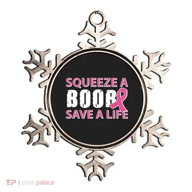 Squeeze A Boob Save A Life Ornament