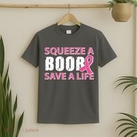 Squeeze A Boob Save A Life T-Shirt thumb 2