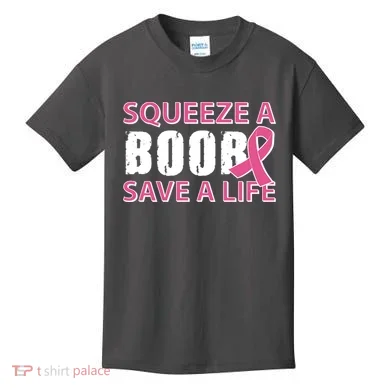 Squeeze A Boob Save A Life Kids T-Shirt