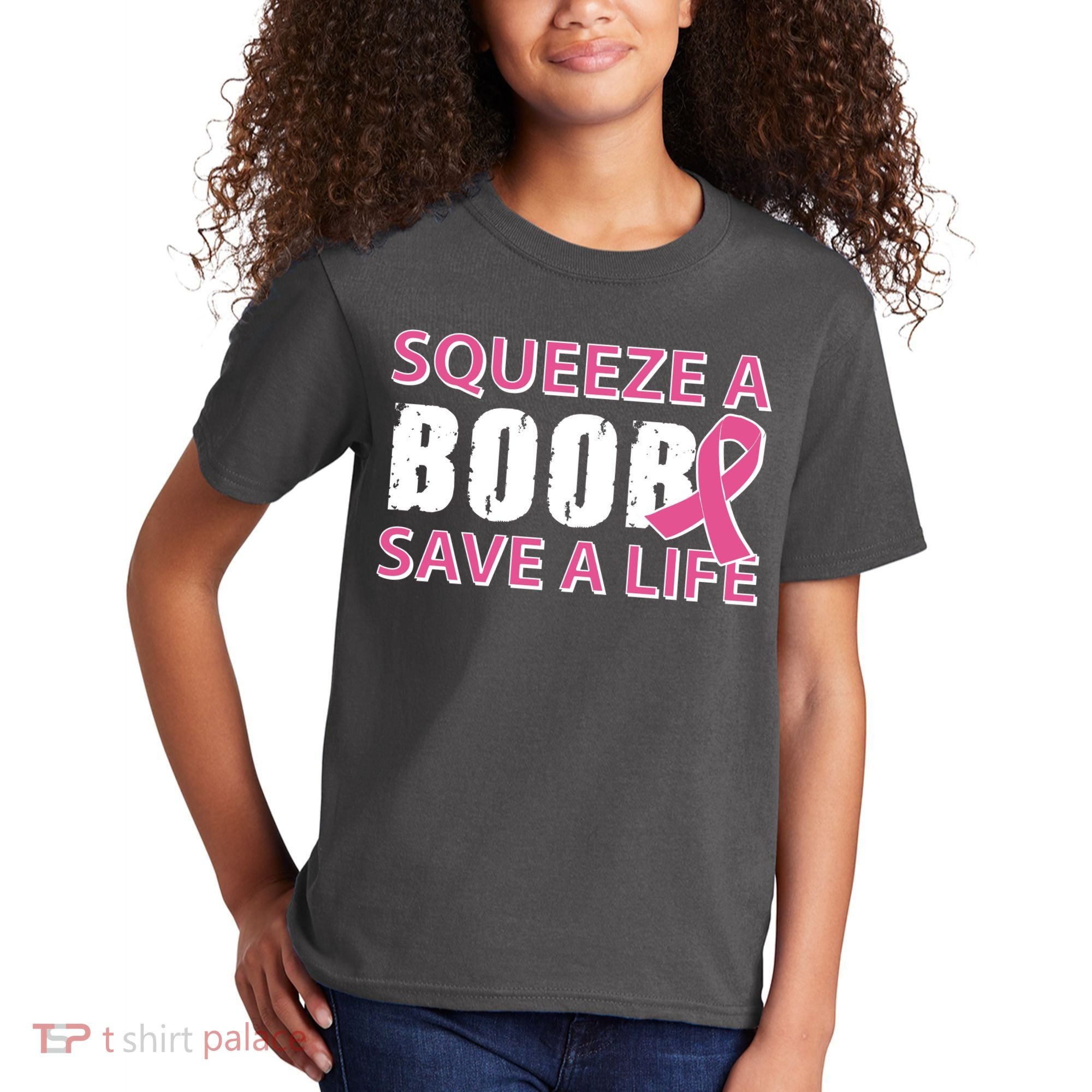 Squeeze A Boob Save A Life Kids T-Shirt