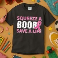 Squeeze A Boob Save A Life Kids T-Shirt thumb 3