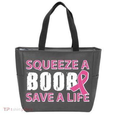Squeeze A Boob Save A Life Tote Bag