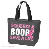 Squeeze A Boob Save A Life Tote Bag thumb 3