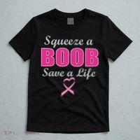 Squeeze A Boob Save A Life Breast Cancer T-Shirt thumb 5