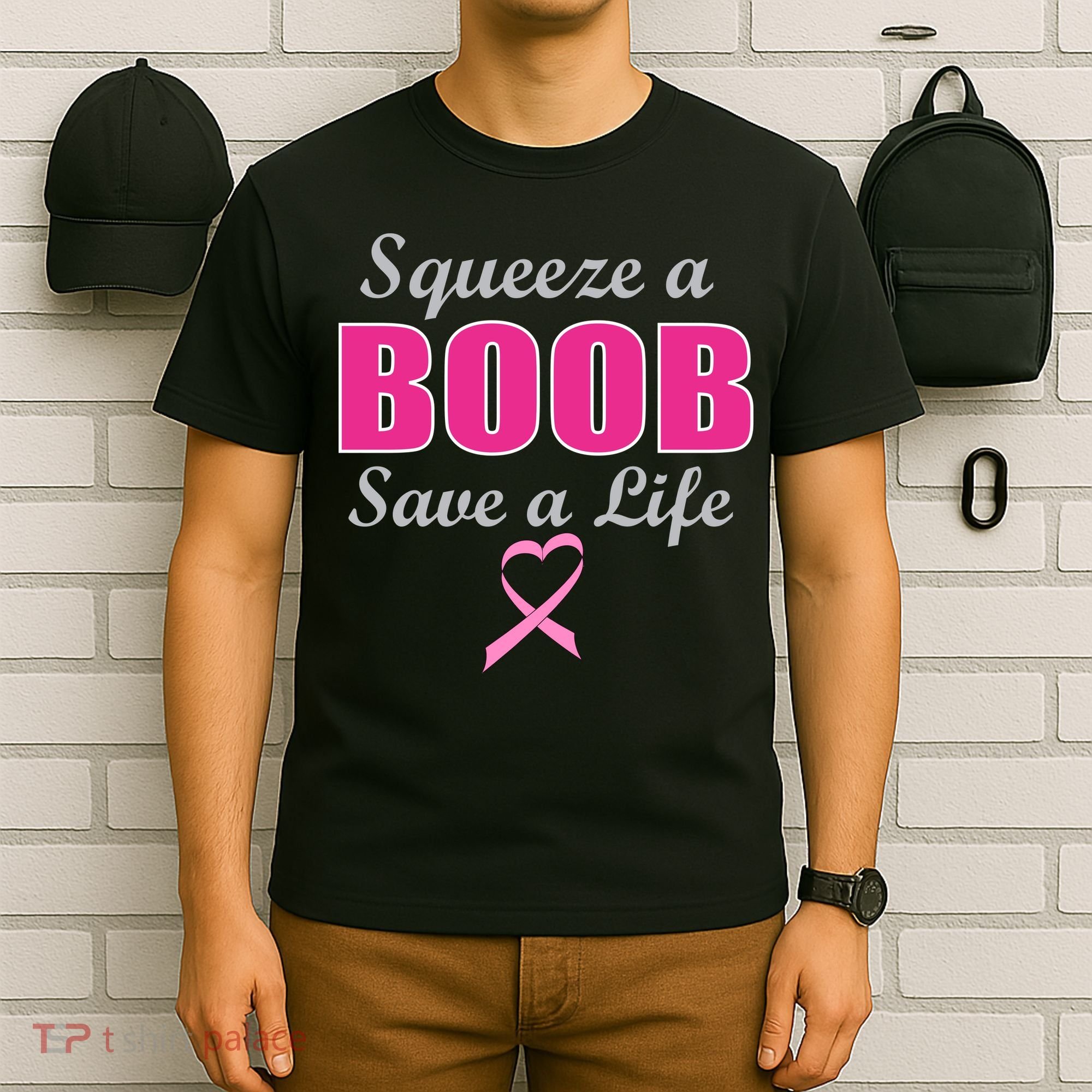 Squeeze A Boob Save A Life Breast Cancer T-Shirt