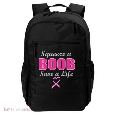 Squeeze A Boob Save A Life Breast Cancer Backpack