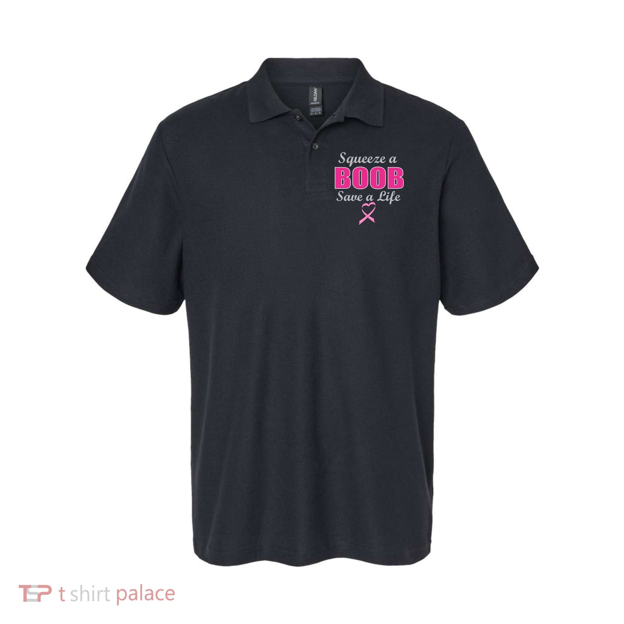 Squeeze A Boob Save A Life Breast Cancer Polo