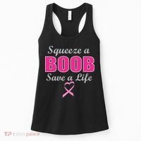 Squeeze A Boob Save A Life Breast Cancer Women's Tank Top thumb 0