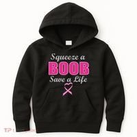 Squeeze A Boob Save A Life Breast Cancer Kids Hoodie thumb 0