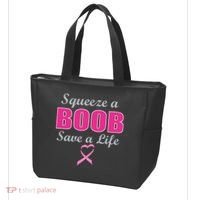 Squeeze A Boob Save A Life Breast Cancer Tote Bag thumb 3