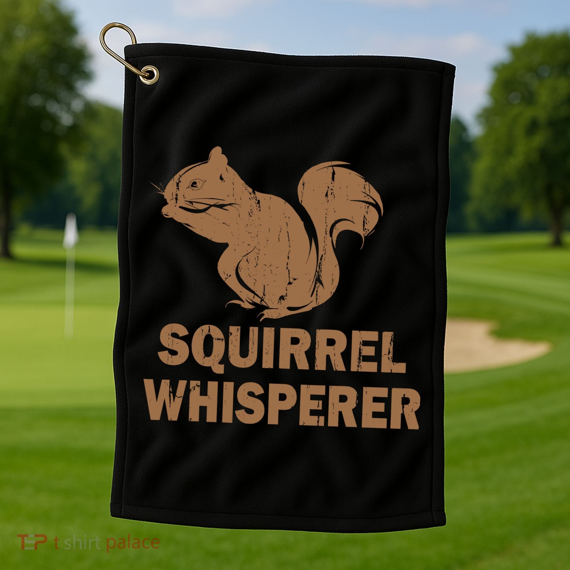 Squirrel Whisperer Golf Towel