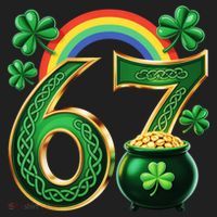 Shamrock Rainbow 67 St Patrick’s Day 6-7 Meme Women's Sweatshirt thumb 2