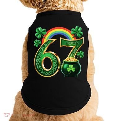 Shamrock Rainbow 67 St Patrick’s Day 6-7 Meme Doggie Tank