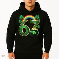 Shamrock Rainbow 67 St Patrick’s Day 6-7 Meme Hoodie thumb 2