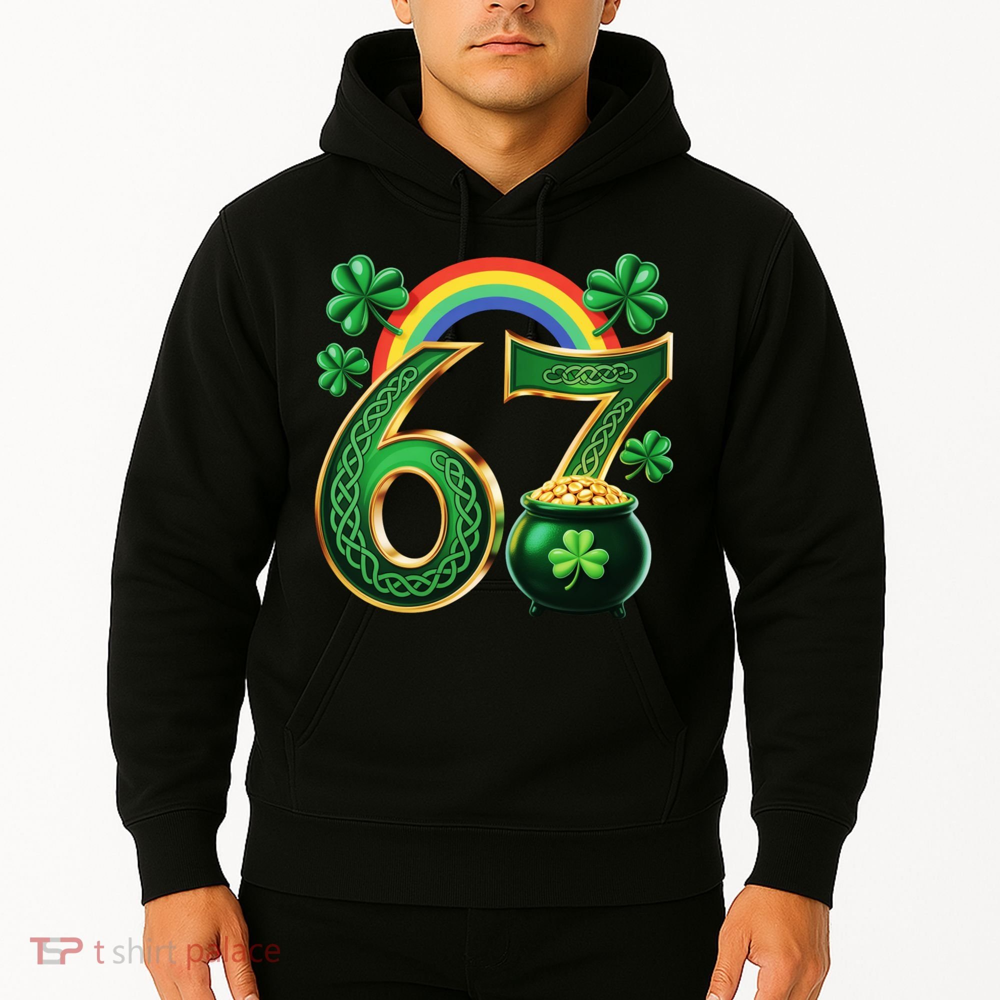 Shamrock Rainbow 67 St Patrick’s Day 6-7 Meme Hoodie