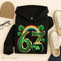 Shamrock Rainbow 67 St Patrick’s Day 6-7 Meme Hoodie thumb 4