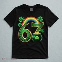 Shamrock Rainbow 67 St Patrick’s Day 6-7 Meme T-Shirt thumb 5